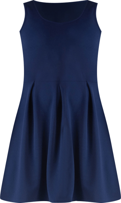 Sleeveless Pleated Maternity Dress with Pockets