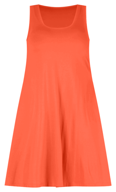 Plus Size Fit and Flare Knee Length Tank Dress