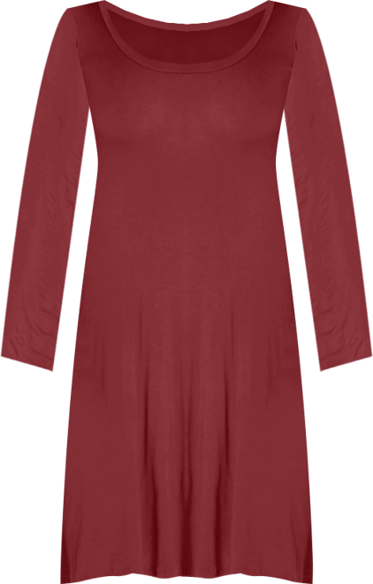 Women's Classic Long Sleeve Flared Mini Dress