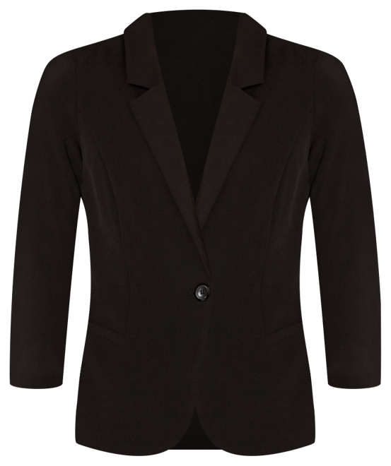Juniors' Ruched 3/4-Sleeve Blazer