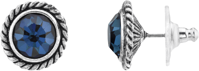 Silver-Tone Stud Earrings