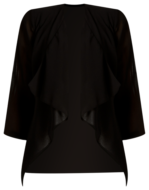 Lightweight Illusion Sleeve Draped Cardigan