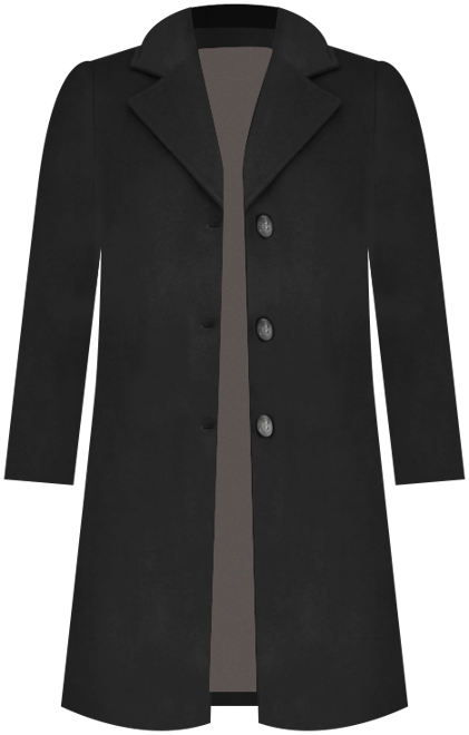 Womens Single-Breasted Wool Blend Coat
