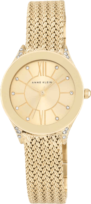 Women's Gold-Tone Stainless Steel Mesh Bracelet Watch 30mm Ak-2208CHGB