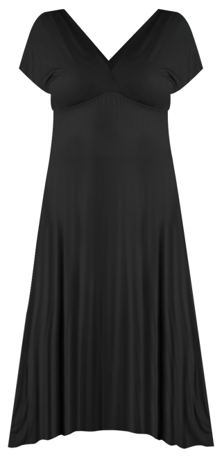 Plus Size Empire Waist V-neck Maxi Dress