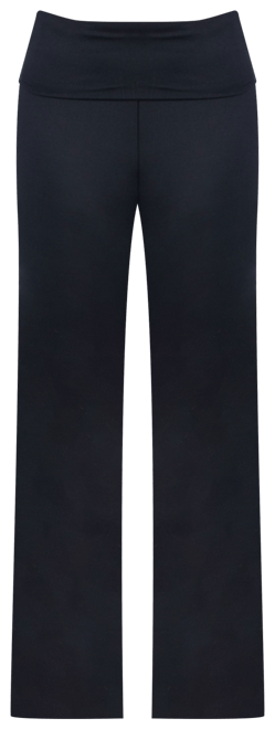 Black Bell Bottom Foldover Waist Sweatpants