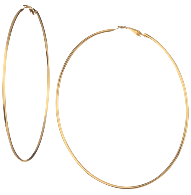 3 1/4" Large Hoop Earrings