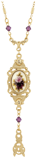 Floral Drop Pendant Necklace