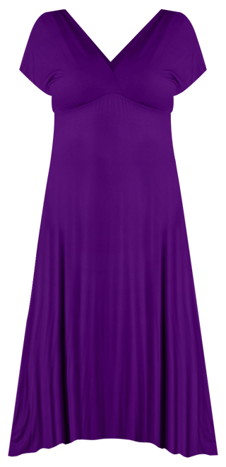 Plus Size Empire Waist V-neck Maxi Dress