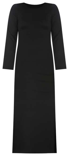 Women's Plus Size Side Slit Fitted Maxi Dress