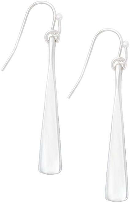 Silver-Tone Sculptural Mini Drop Earrings