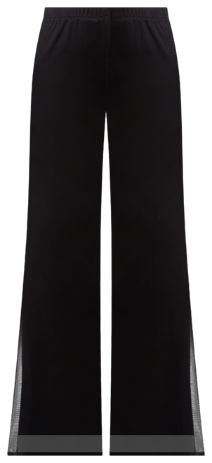 Petite Mesh Wide-Leg Dress Pants