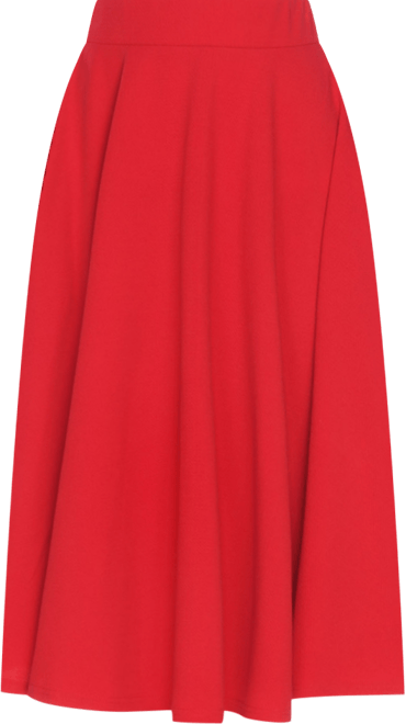 Flared Midi Skirt with Pockets