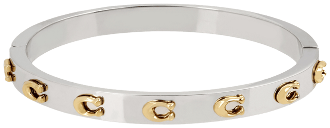 Signature C Hinged Bangle Bracelet