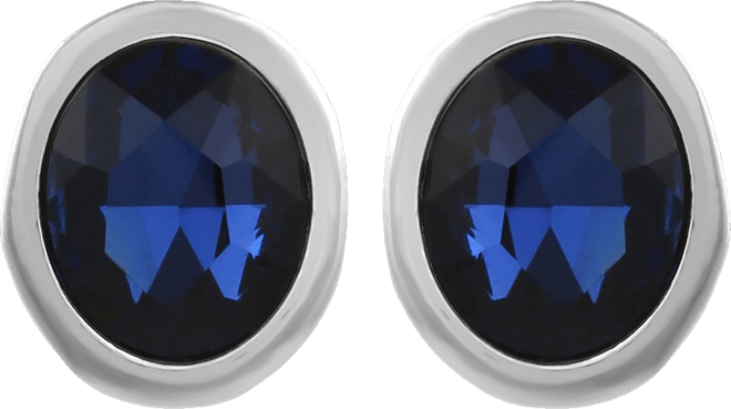 Women's Oval Crystal Stud Earring