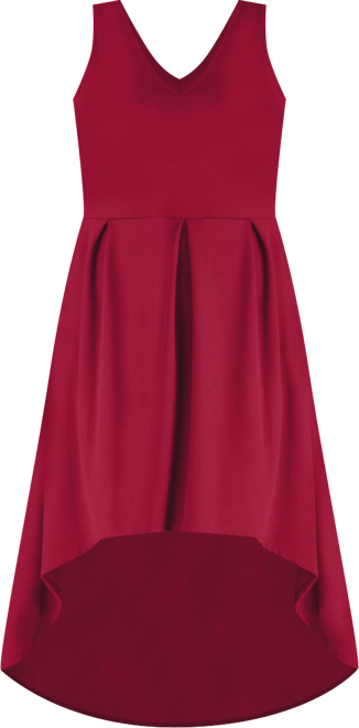 Women's Sleeveless Fit and Flare High Low Dress