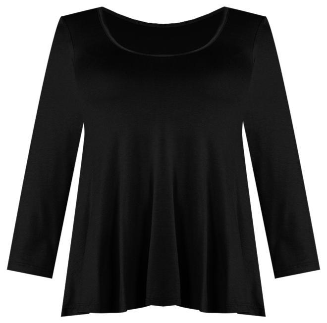 Women's Long Sleeve Swing Style Flared Tunic Top