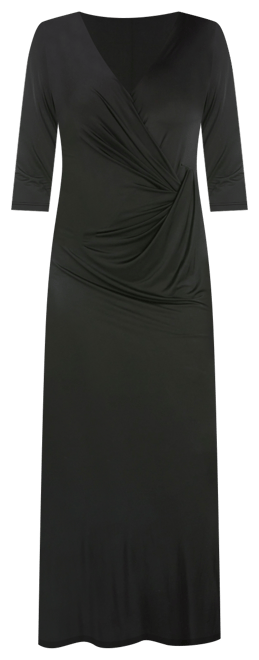 Women's Fitted V-Neck Side Slit Maxi Dress