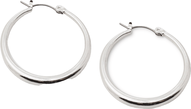 Small Graduated Hoop Earrings 1-1/8"