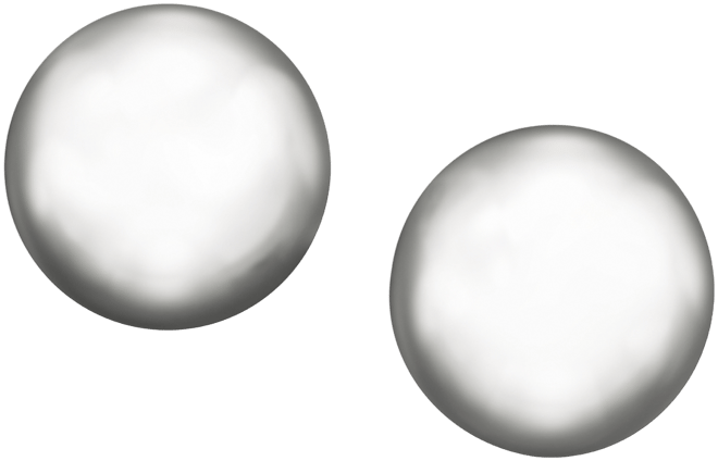 Silver-Tone Metal Bead Stud Earrings (8 mm)