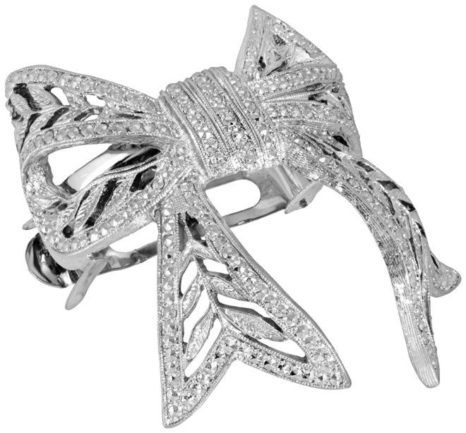 Women's Filigree Bow Ponytail Holder