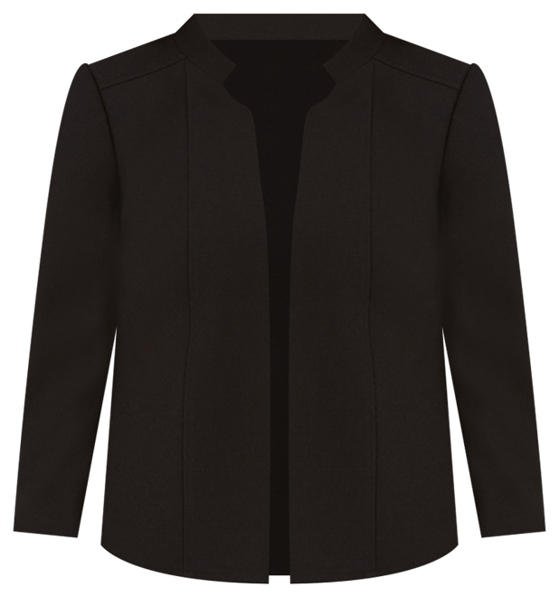 Star-Collar Open-Front Blazer