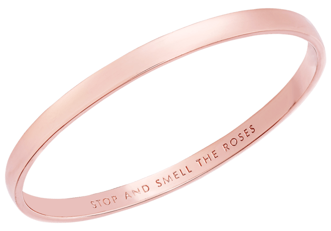 Rose Gold-Tone Engraved Idiom Bracelet