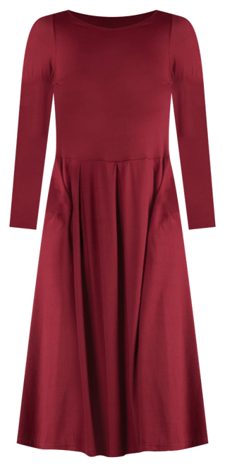 Women's Midi Length Fit and Flare Dress