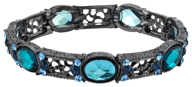 Black-Tone Stretch Bracelet