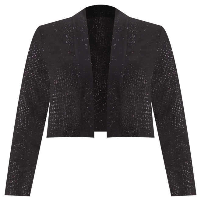 Open-Front Sparkle Cardigan