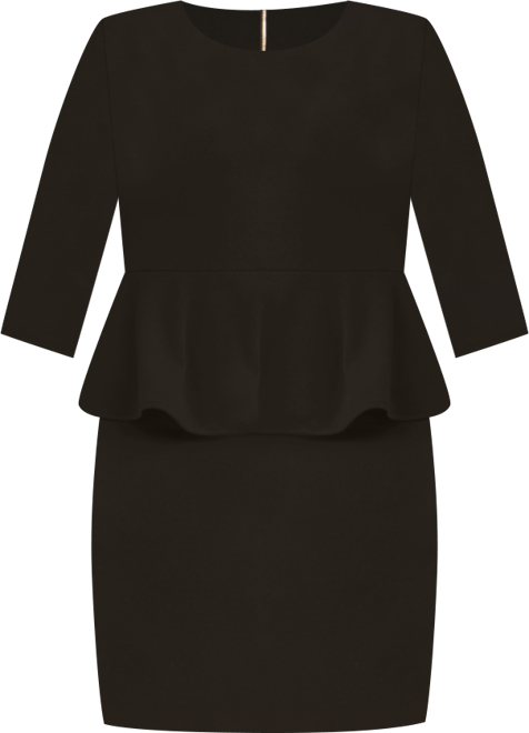 Plus Size Peplum Sheath Dress