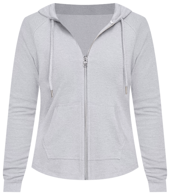 Calvin Klein Women's Premium Performance Ruched Long Sleeve Zip Up Hoodie  (Standard and Plus), Pearl Grey Heather, X-Small : : Clothing,  Shoes & Accessories