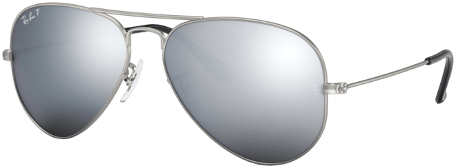 Unisex Polarized Aviator Mirror Sunglasses, RB3025