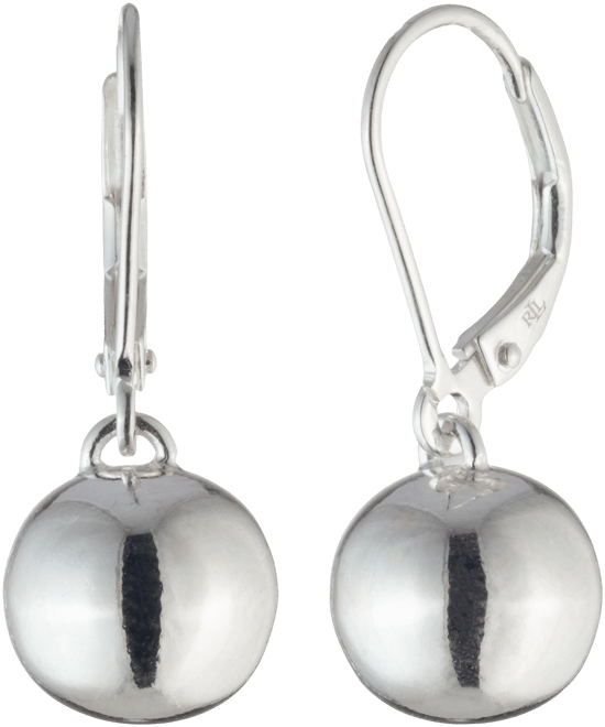 Silver ball dangle earrings hotsell
