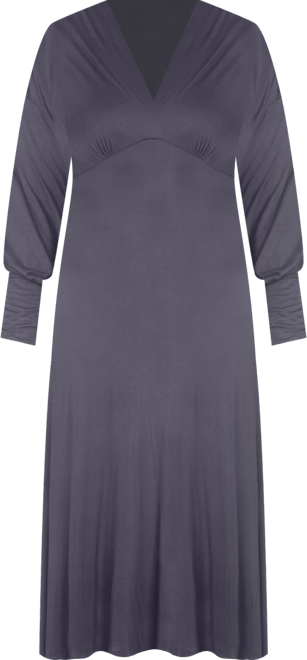 Women's Plus Size Bishop Sleeves Maxi Dress
