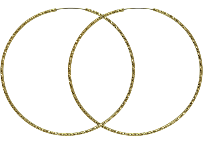 Textured 3" Extra-Large Hoop Earrings