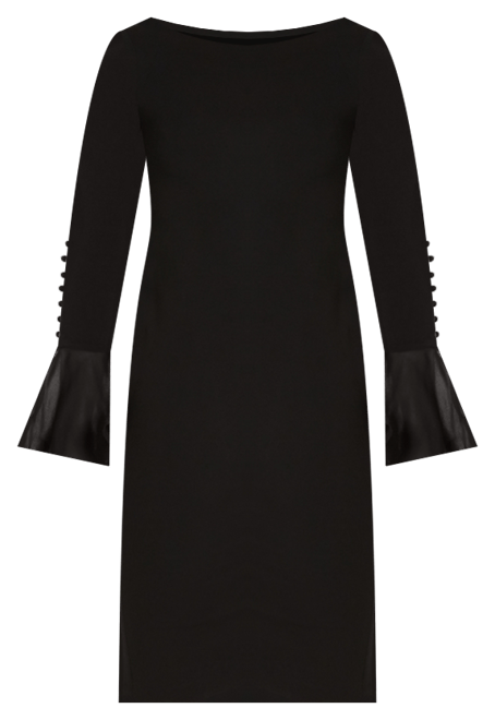 Petite Chiffon Bell-Sleeve Sheath Dress