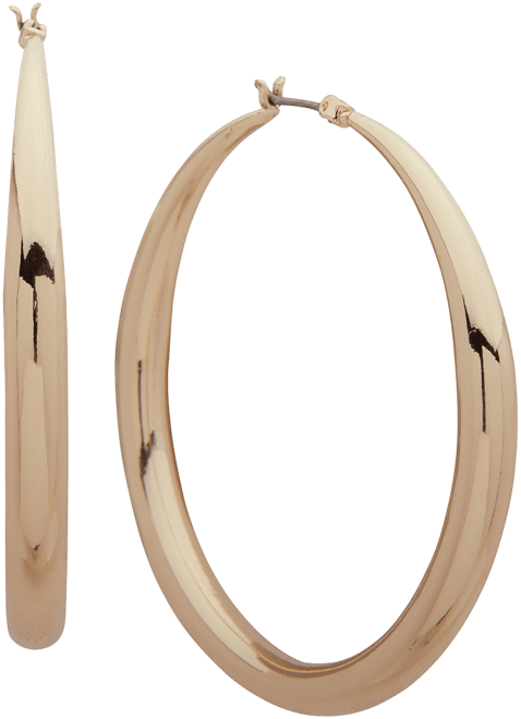Tapered Medium Hoop Earrings
