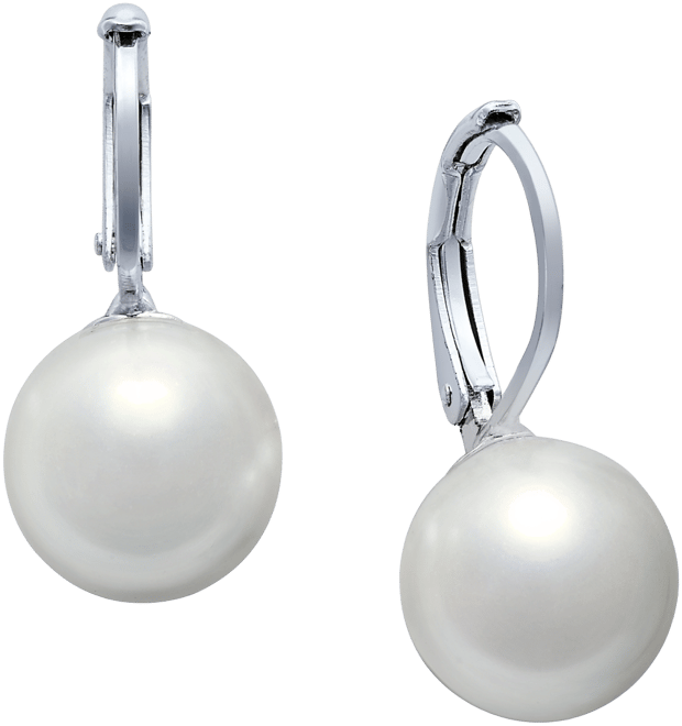 Lauren Ralph Lauren Silver Tone Imitation Pearl Drop Earrings Macy s