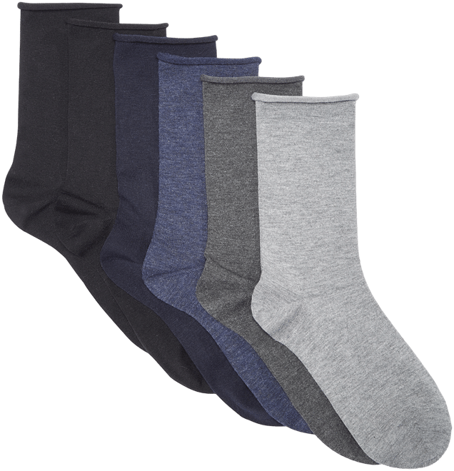 Women's 6 Pack Roll-Top Trouser Socks