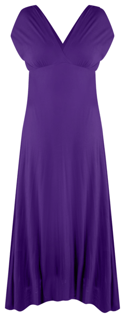 Women's Cap Sleeve V-Neck Maxi Dress