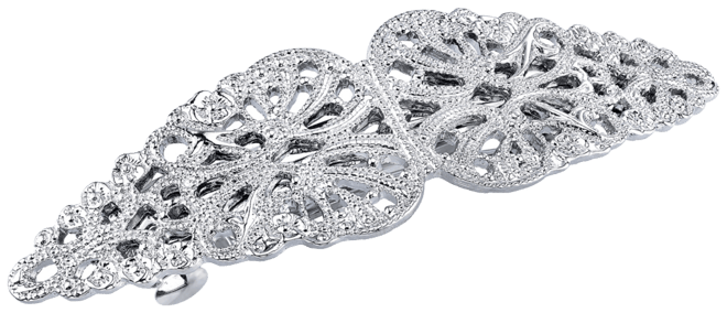 Women's Silver-Tone Filigree Barrette