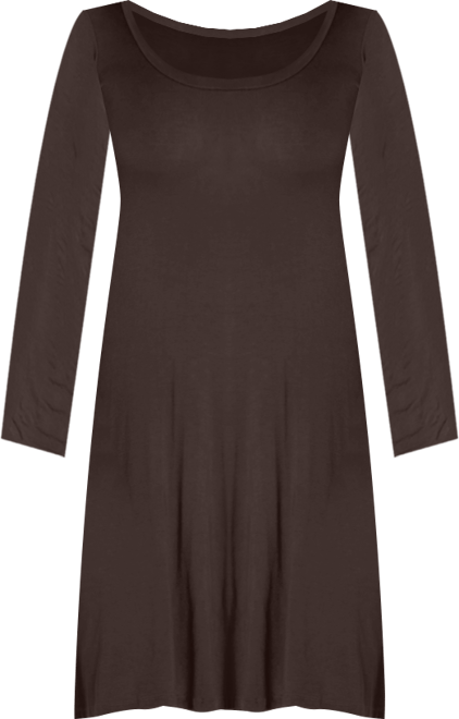 Women's Classic Long Sleeve Flared Mini Dress