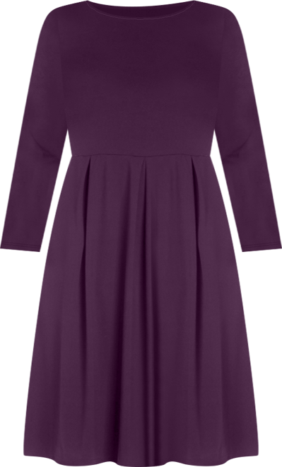 Women's Plus Size Fit and Flare Midi Dress
