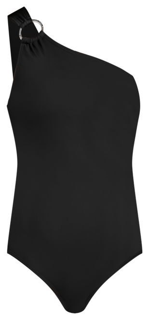 Michael  Embellished One-Shoulder Underwire One-Piece Swimsuit