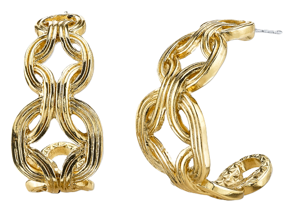 Gold-Tone Hoop Earrings
