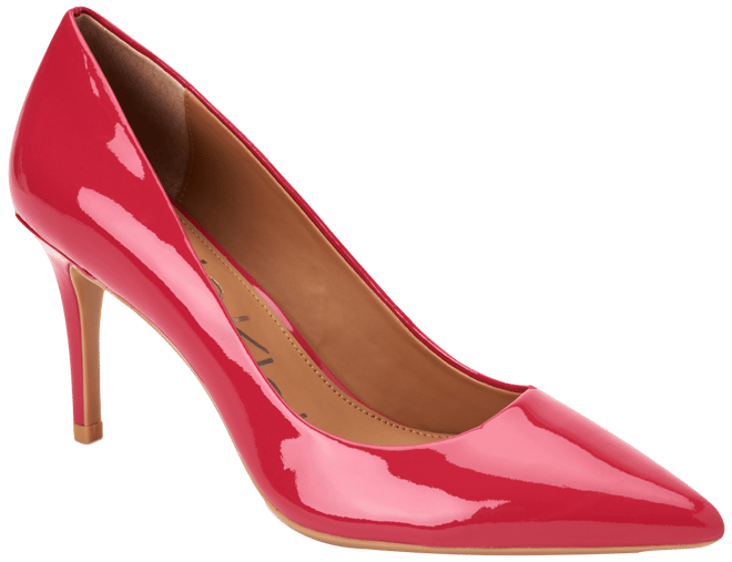 Calvin klein red patent pumps sale