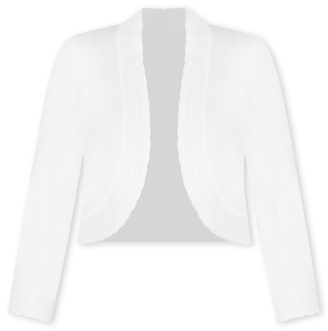 Open-front Cropped 3/4 Sleeve Cardigan