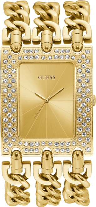 Gold-Tone Stainless Steel Chain Bracelet Watch 39x47mm