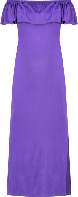 Plus Size Ruffle Off The Shoulder Maxi Dress